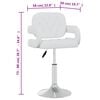 vidaXL Sillas de comedor giratorias 4 unidades cuero sint&eacute;tico blanco