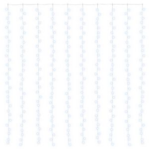 vidaXL Cortina de luces 300 LED Blanco fr&iacute;o 300 x 300 cm