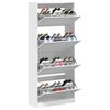 vidaXL Mueble zapatero con 4 cajones abatibles blanco 80x34x187,5 cm