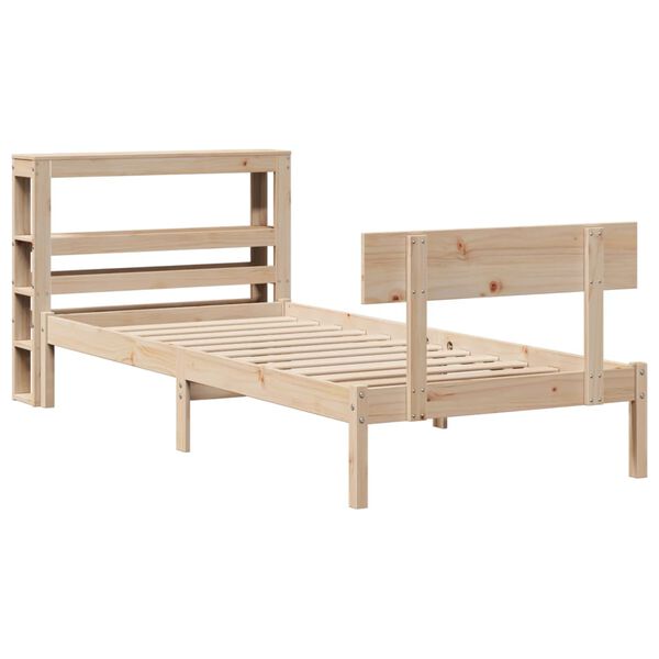 vidaXL Estructura de cama sin colch&oacute;n madera maciza de pino 90x200 cm