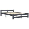vidaXL Estructura cama sin colchón madera pino gris oscuro 120x200 cm