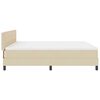 vidaXL Cama tipo Box Spring con colch&oacute;n Crema 180 x 200 cm tela