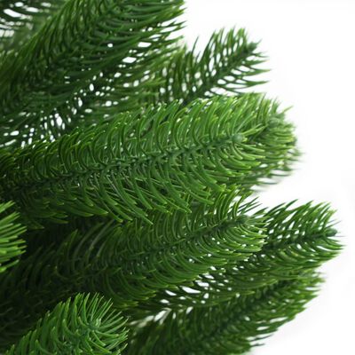 vidaXL Árbol de Navidad artificial hojas realistas verde 180 cm