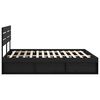 vidaXL Estructura de cama Negro 200 x 200 cm Madera de pino macizo