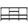 vidaXL Mesa Consola Roble negro 160 x 29 x 80 cm Madera contrachapada