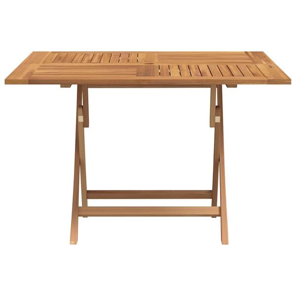 vidaXL Mesa de jard&iacute;n plegable madera maciza de teca 110x110x75 cm