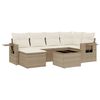 vidaXL Set sof&aacute;s de jard&iacute;n 7 piezas y cojines rat&aacute;n sint&eacute;tico beige