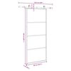 vidaXL Puerta corredera con set herrajes vidrio ESG aluminio 90x205 cm