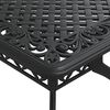 vidaXL Juego de comedor de jard&iacute;n 7 piezas aluminio fundido negro