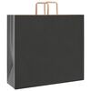 vidaXL Bolsas de papel con asas 250 uds negra 54x15x49 cm