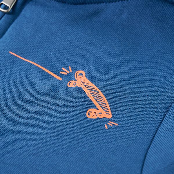 Sudadera infantil con capucha azul 104