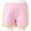 Pantalón corto infantil con ribete rosa brillante 140