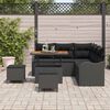 vidaXL Conjunto de sof&aacute;s de jard&iacute;n 8 pcs Negro rat&aacute;n sint&eacute;tico