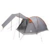 vidaXL Tienda Caba&ntilde;a 4 persona Gris y naranja Poli&eacute;ster y Acero