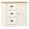 vidaXL Aparador con cajones VIGO madera maciza pino blanco 78x40x75 cm