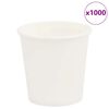 vidaXL Tazas de café de papel 1000 uds 4oz 100ml blanco