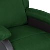 vidaXL Sillón de masaje de cuero sintético y tela verde