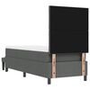 vidaXL Cama tipo Box Spring con colch&oacute;n Gris oscuro 80 x 200 cm tela