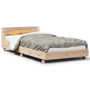 vidaXL Estructura de cama sin colch&oacute;n madera maciza de pino 90x190 cm