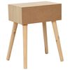vidaXL Mesita de noche con caj&oacute;n madera pino maciza 44x30x58,5 cm