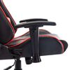 vidaXL Silla de gaming de cuero sint&eacute;tico negro y rojo