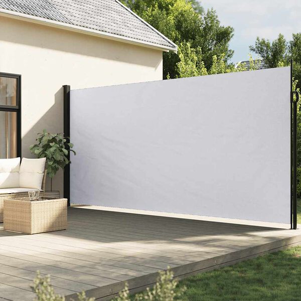 vidaXL Toldo lateral retr&aacute;ctil blanco 200x600 cm