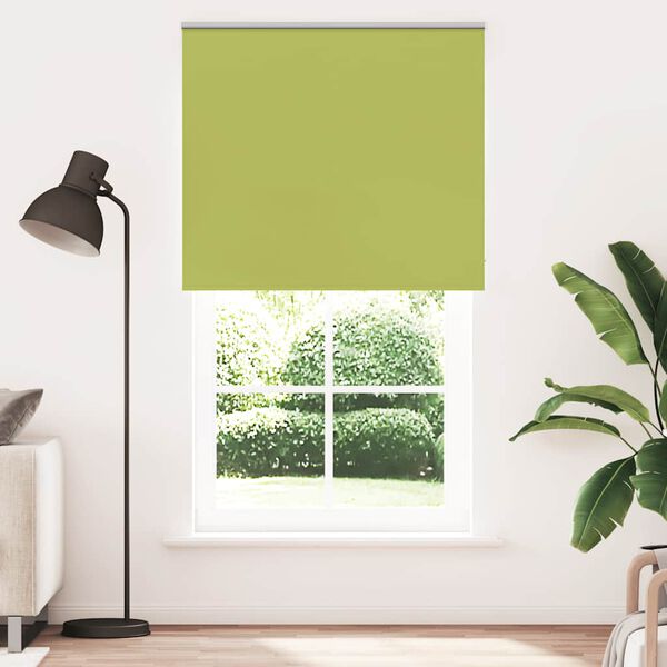 vidaXL Estor Enrollable Opaco hojas verde 135x230cm Tela Ancho 131,6cm