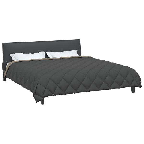 vidaXL Edred&oacute;n de Invierno Gris Claro y Antracita 240 x 200 cm