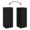 vidaXL Armario de pared Roble Negro 34,5 x 34 x 90 cm