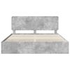 vidaXL Estructura de cama Gris Concreto 200 x 200 cm Madera Ingenieril
