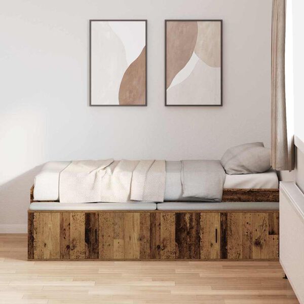 vidaXL Estructura de cama con cajón Madera Vieja 90 x 200 cm