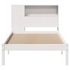vidaXL Cama con estanter&iacute;a sin colch&oacute;n madera maciza blanca 75x190 cm
