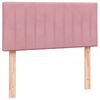 vidaXL Cama box spring con colch&oacute;n terciopelo rosa 80x220 cm