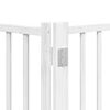 vidaXL Puerta de perros plegable 10 paneles madera &aacute;lamo blanca 800 cm