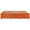vidaXL Cama con cajones sin colch&oacute;n madera maciza marr&oacute;n 140x200 cm