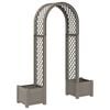 vidaXL Arco de Rosas con Plantador Gris 168,5 x 43 x 207 cm PP