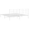vidaXL Estructura cama sin colchón con cabecero metal blanco 193x203cm