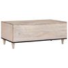 vidaXL Mesa de Caf&eacute; Beige 100 x 54 x 40 cm Madera maciza de Acacia