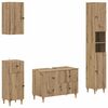 vidaXL Juego de armarios de ba&ntilde;o de 4 piezas ALKMAAR Roble artisan
