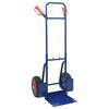 vidaXL Carro de mano extensible Azul y Rojo 49,5 x 53 x 114 cm Acero