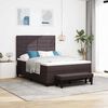 vidaXL Cama tipo Box Spring Marr&oacute;n Oscuro 140 x 190 cm tela
