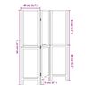 vidaXL Biombo separador de 3 paneles madera paulownia marrón oscuro