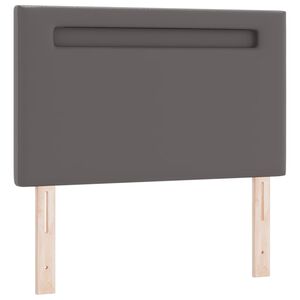 vidaXL Cabecero LED Gris 100 cm Cuero sintético