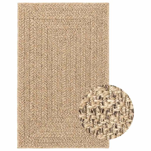 vidaXL Alfombra ZIZUR aspecto yute interior/exterior beige 160x230 cm
