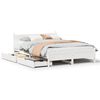 vidaXL Estructura de cama sin colch&oacute;n madera maciza blanca 120x190 cm