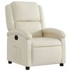 vidaXL Sill&oacute;n reclinable de piel sint&eacute;tica color crema