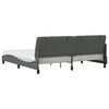 vidaXL Cama con colch&oacute;n tela gris oscuro 200x200 cm