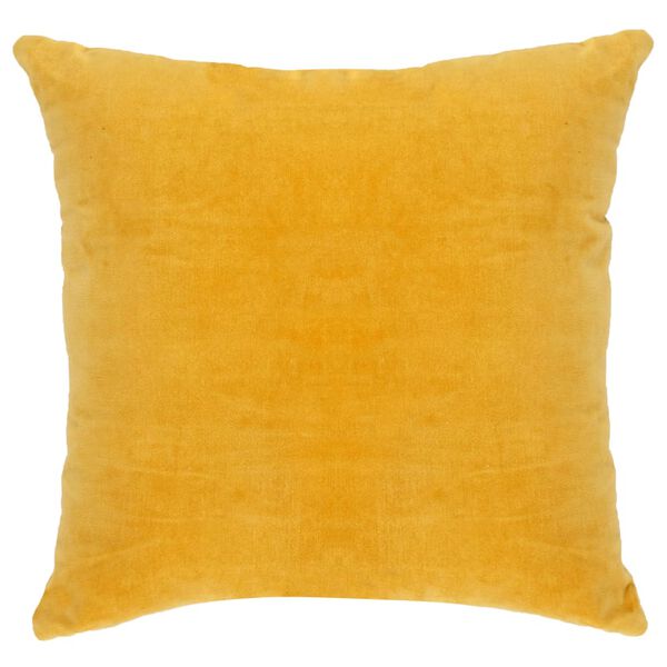vidaXL Cojines 2 unidades terciopelo de algod&oacute;n amarillo 45x45 cm