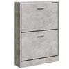 vidaXL Zapatero madera contrachapada gris hormig&oacute;n 59x17x81 cm