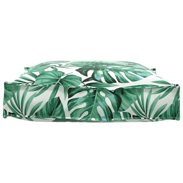 vidaXL Coj&iacute;n Hoja Patr&oacute;n de hoja 70 x 70 x 12 cm Tela Oxford